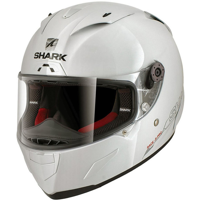 Shark Race-R Pro Blank White Helmet
