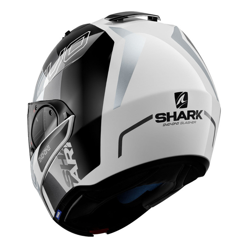 Shark Evo-One-2 Slasher White-Black-Silver Helmet