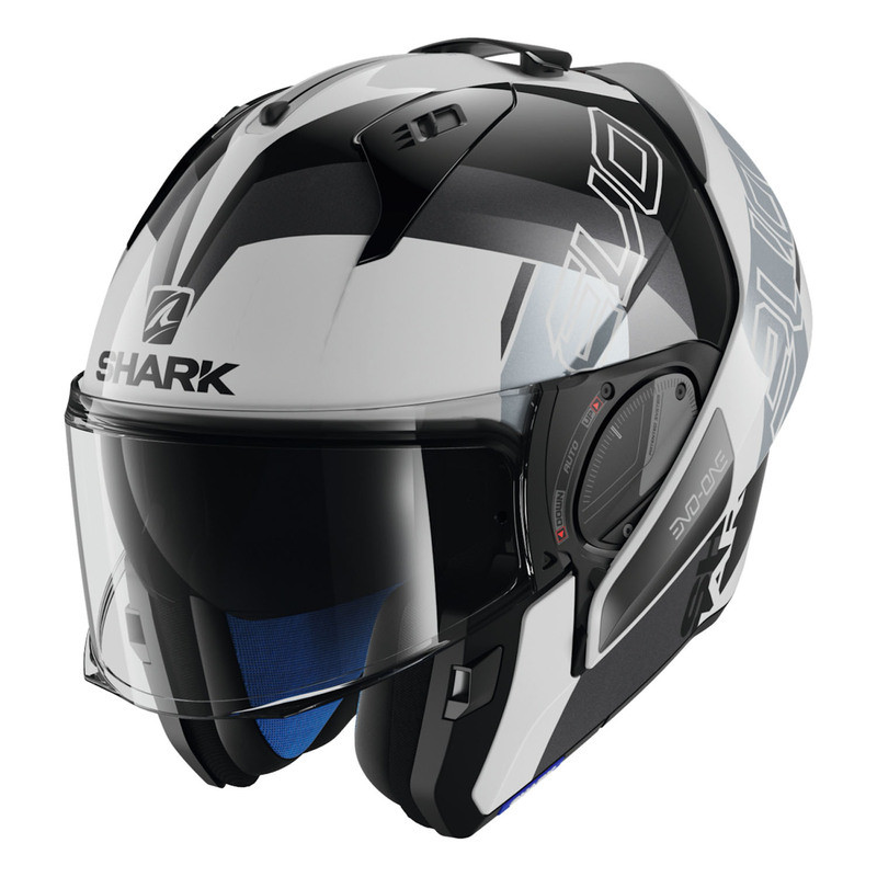 Shark Evo-One-2 Slasher White-Black-Silver Helmet