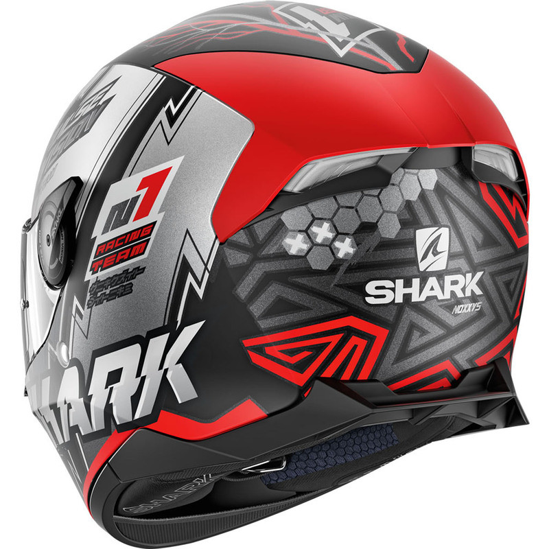 Shark Skwal 2 Noxxys Matte Black-Red-Silver Helmet
