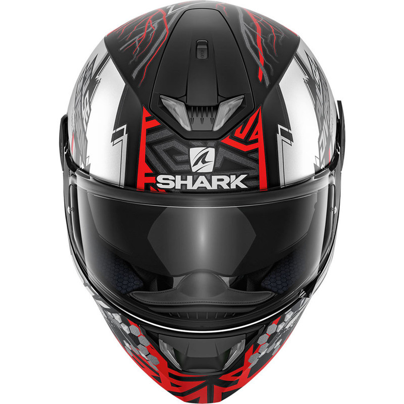 Shark Skwal 2 Noxxys Matte Black-Red-Silver Helmet