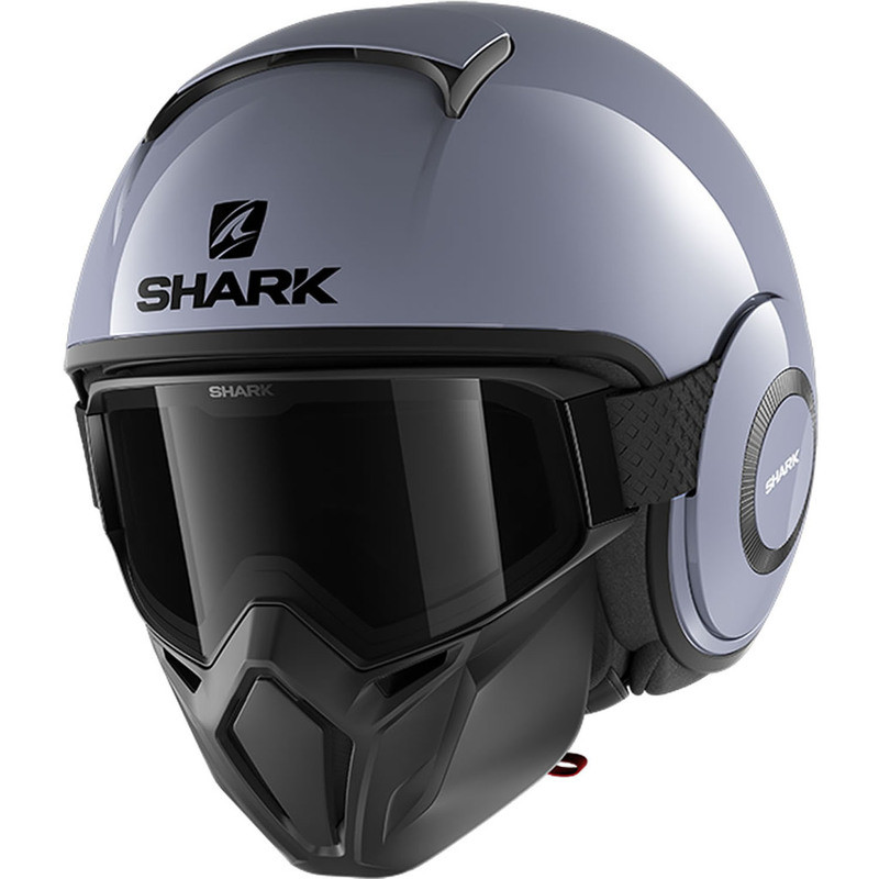 Shark Street Drak Blank Silver-Glossy Helmet