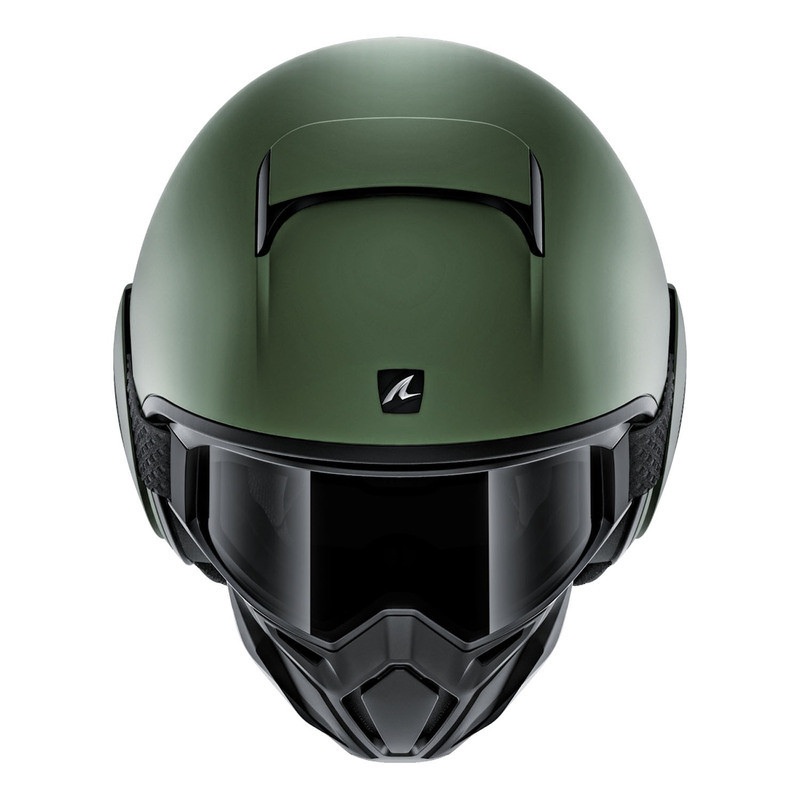 Shark Street Drak Blank Matte Green Helmet