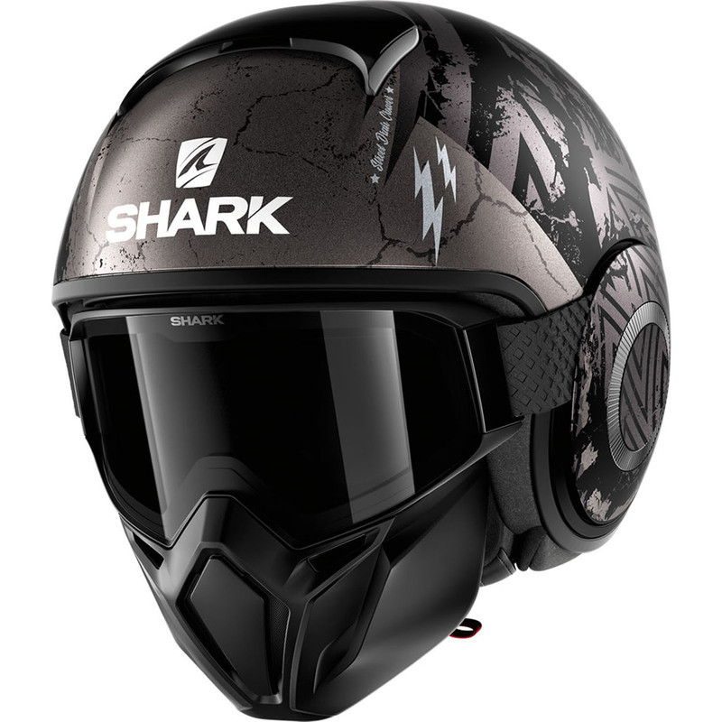 Shark Street Drak Crower Matte Black-Anthracite-Silver Helmet