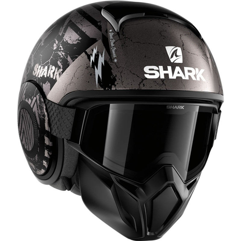 Shark Street Drak Crower Matte Black-Anthracite-Silver Helmet