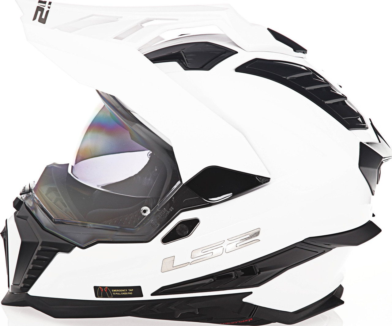 LS2 Explorer Solid Gloss White Helmet - Speed Addicts