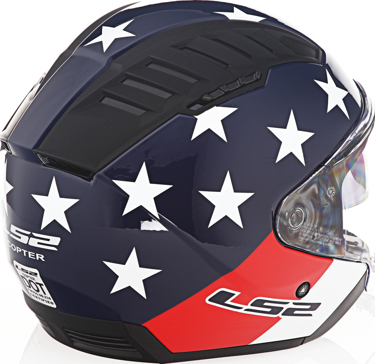 LS2 Copter American Gloss Red White Blue Helmet