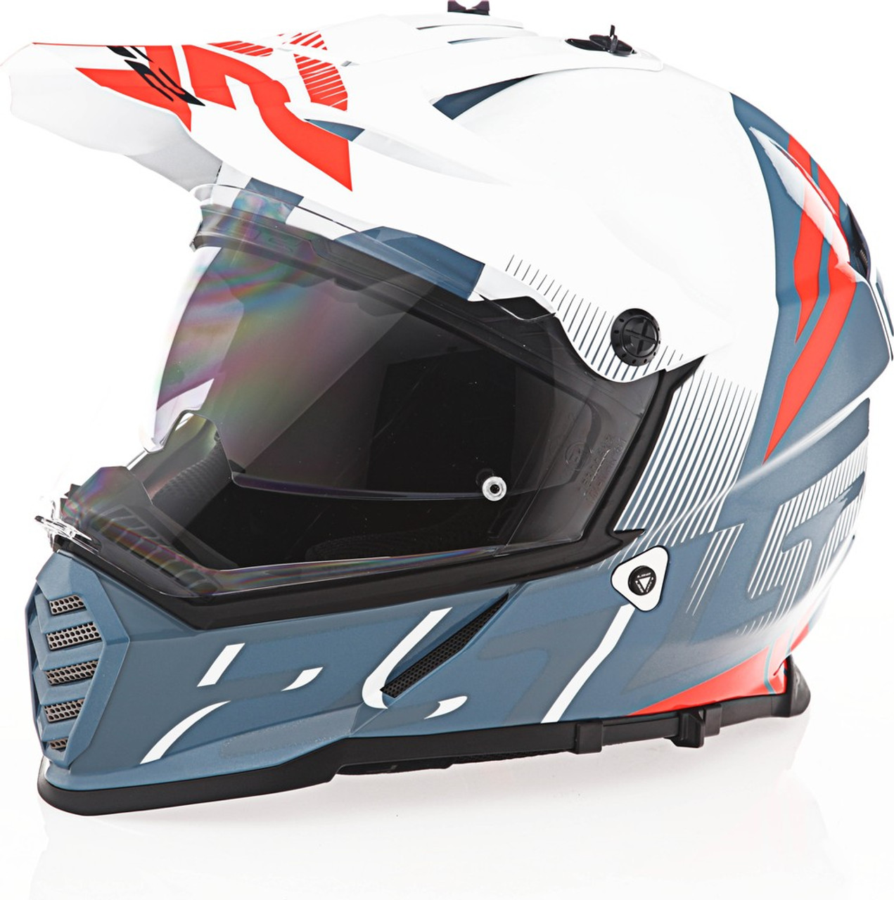 LS2 Blaze Sprint Gloss White Red Gray Helmet - Speed Addicts