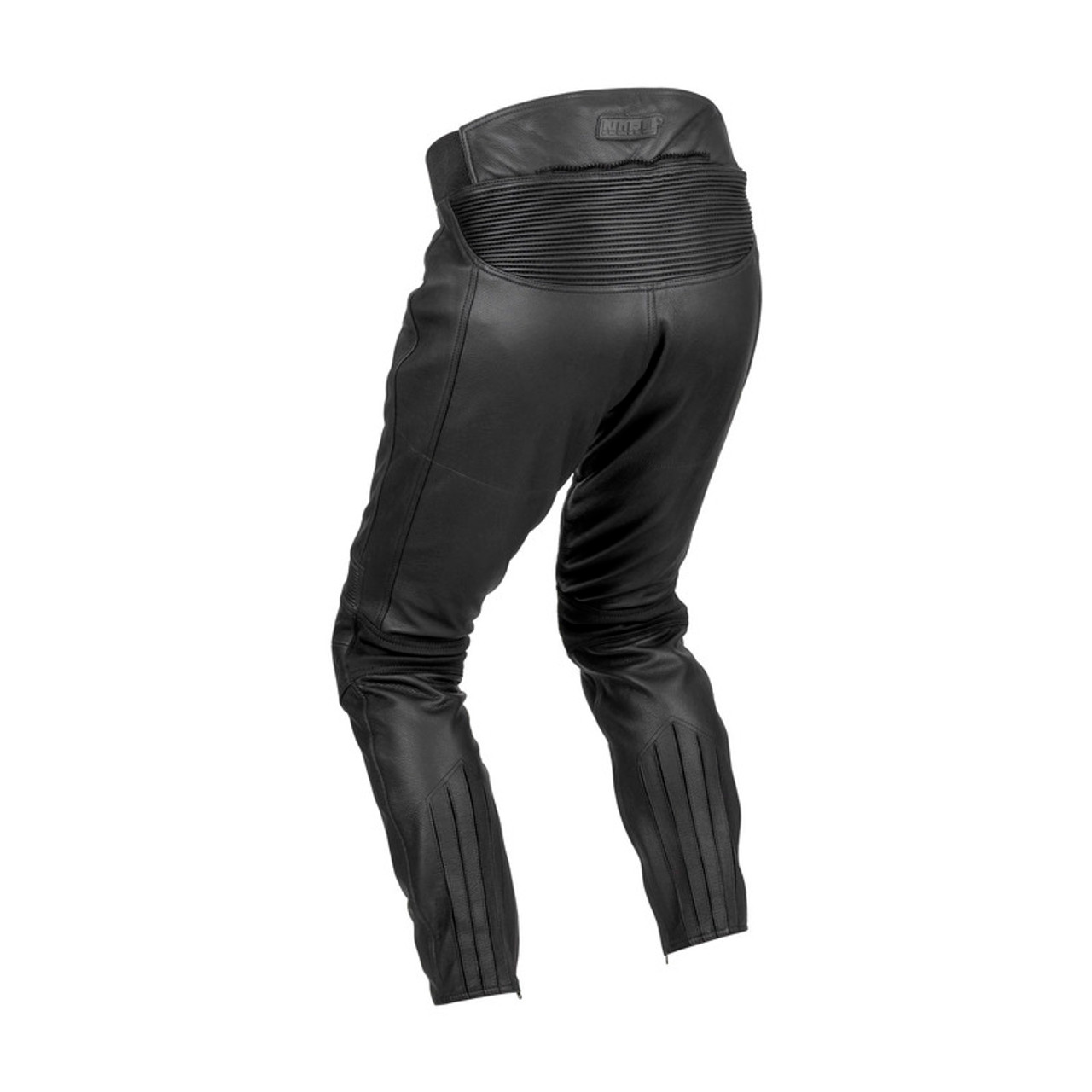 Men's Black Zip-out Pants Style Leather Motorcycle Chaps