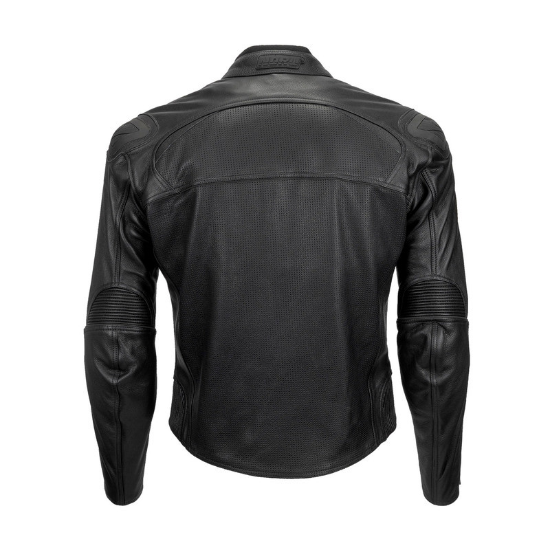 NORU Maruchi Perforated Leather Black Jacket - Speed Addicts