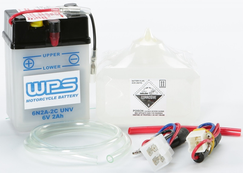 Wps Battery W/Acid 6N2A-2C Unv - 6N2A-2C UNV