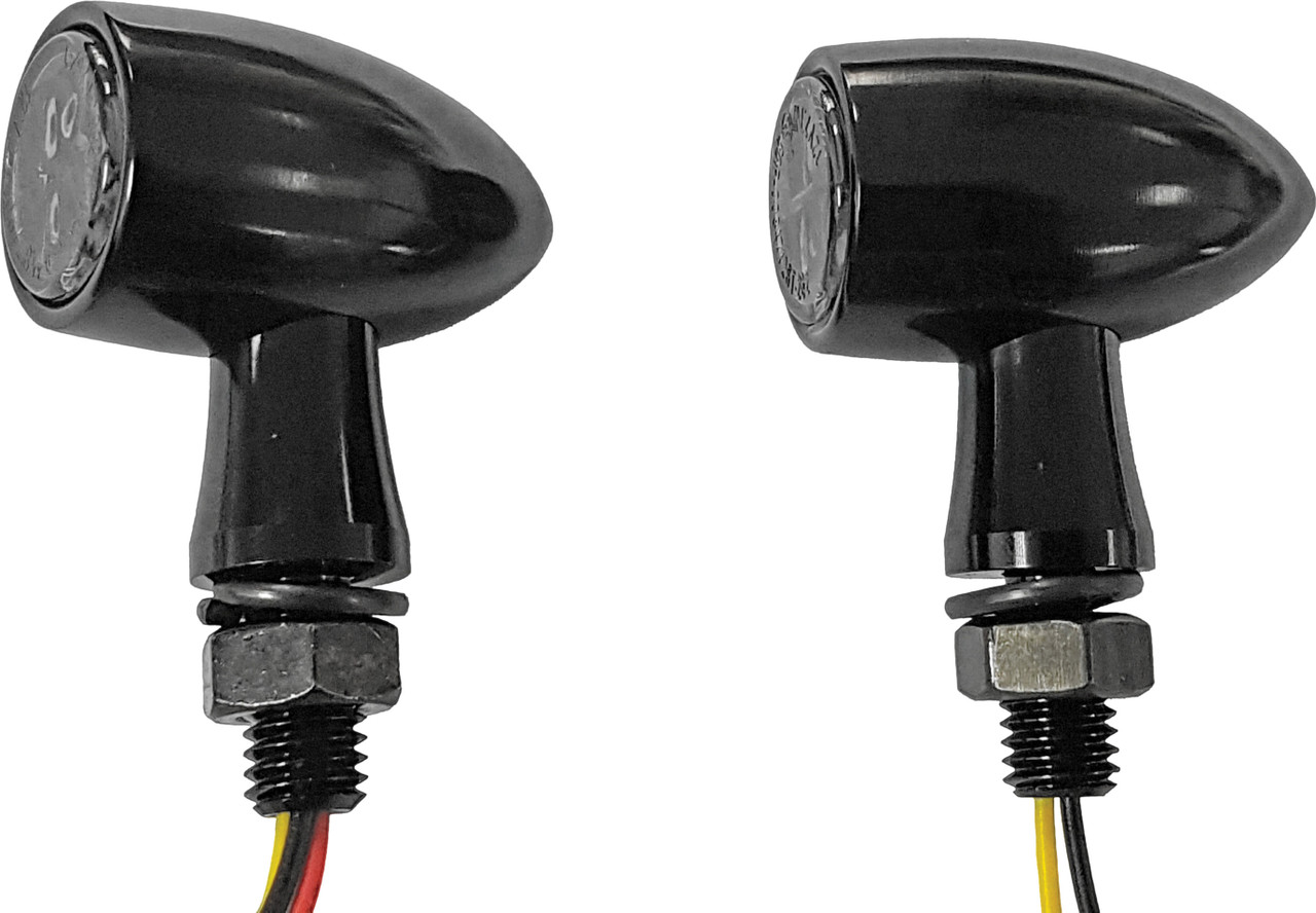 Harddrive Led Run/Turn Signal Black White/Amber Clear Lens