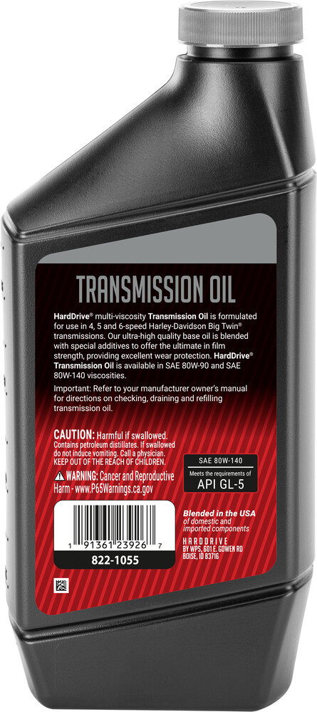 Harddrive Transmission Oil 80W-140 1Qt - 198295