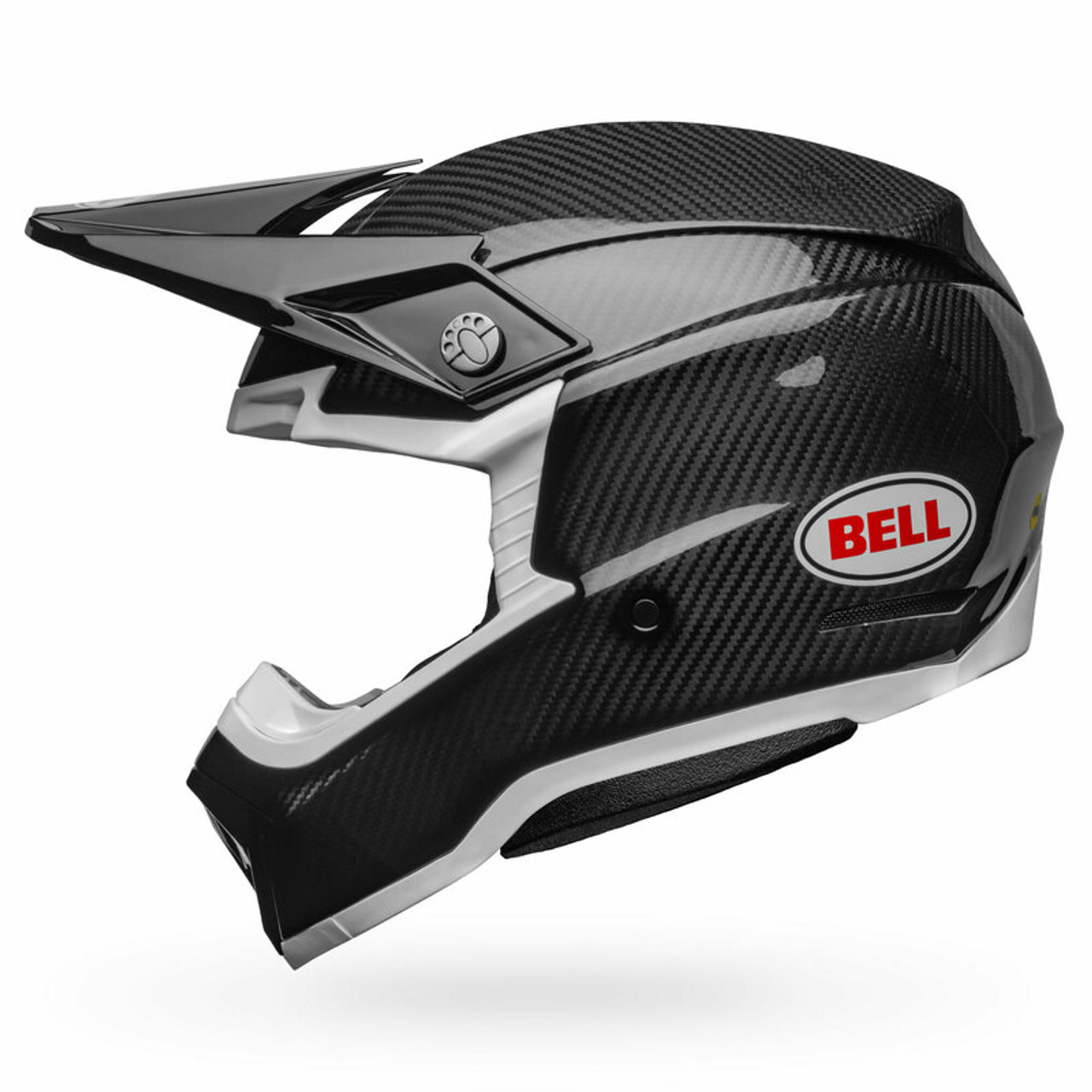 Bell Moto-10 Spherical Gloss Carbon Black White Helmet