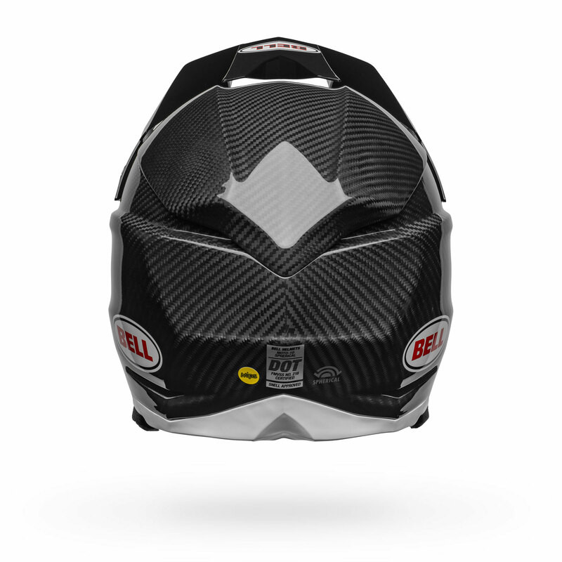 正規品　未使用品同様　BELLカーボン M2010 APPROVED DOT Bell Moto-10 Spherical Gloss Carbon Black White Helmet - Speed Addicts