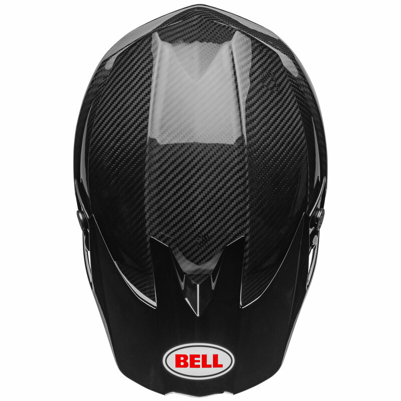 Bell Moto-10 Spherical Gloss Carbon Black White Helmet - Speed Addicts