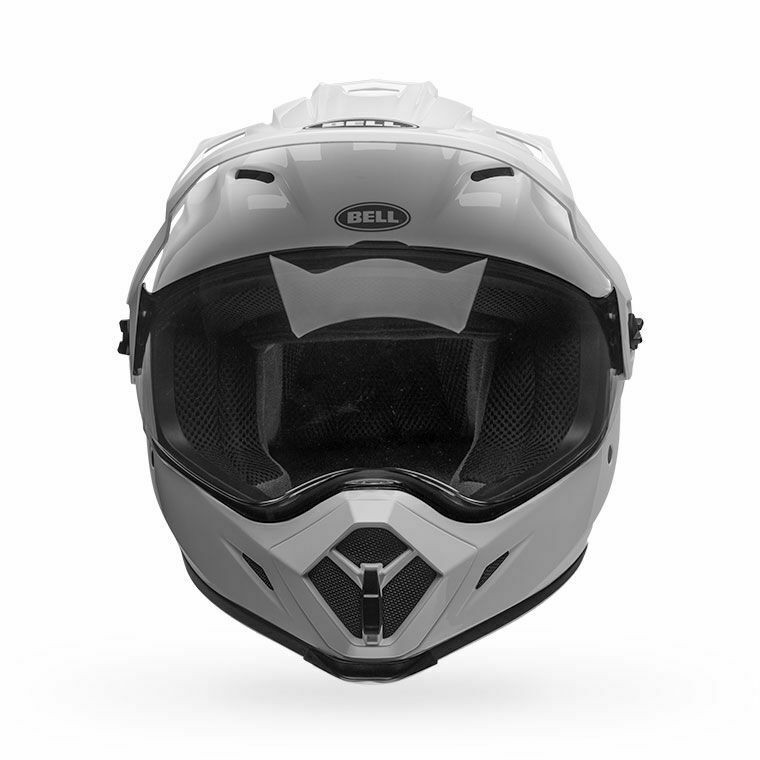 Bell MX-9 Adventure MIPS Solid Gloss White Helmet - Speed Bell MX-9 Adventure MIPS Solid Gloss White Helmet - Speed
