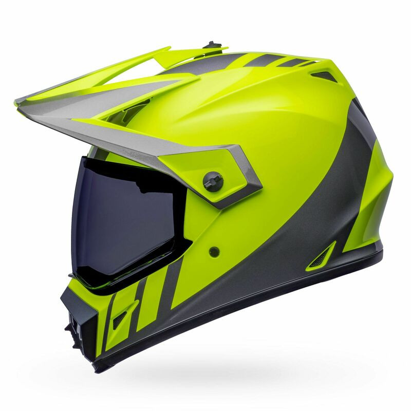 Bell MX-9 Adventure MIPS Dash Hi-Viz Yellow Grey Helmet