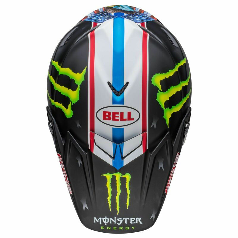 Bell Moto-9S Flex Tomac 22 Matte Black White Helmet - Speed Addicts