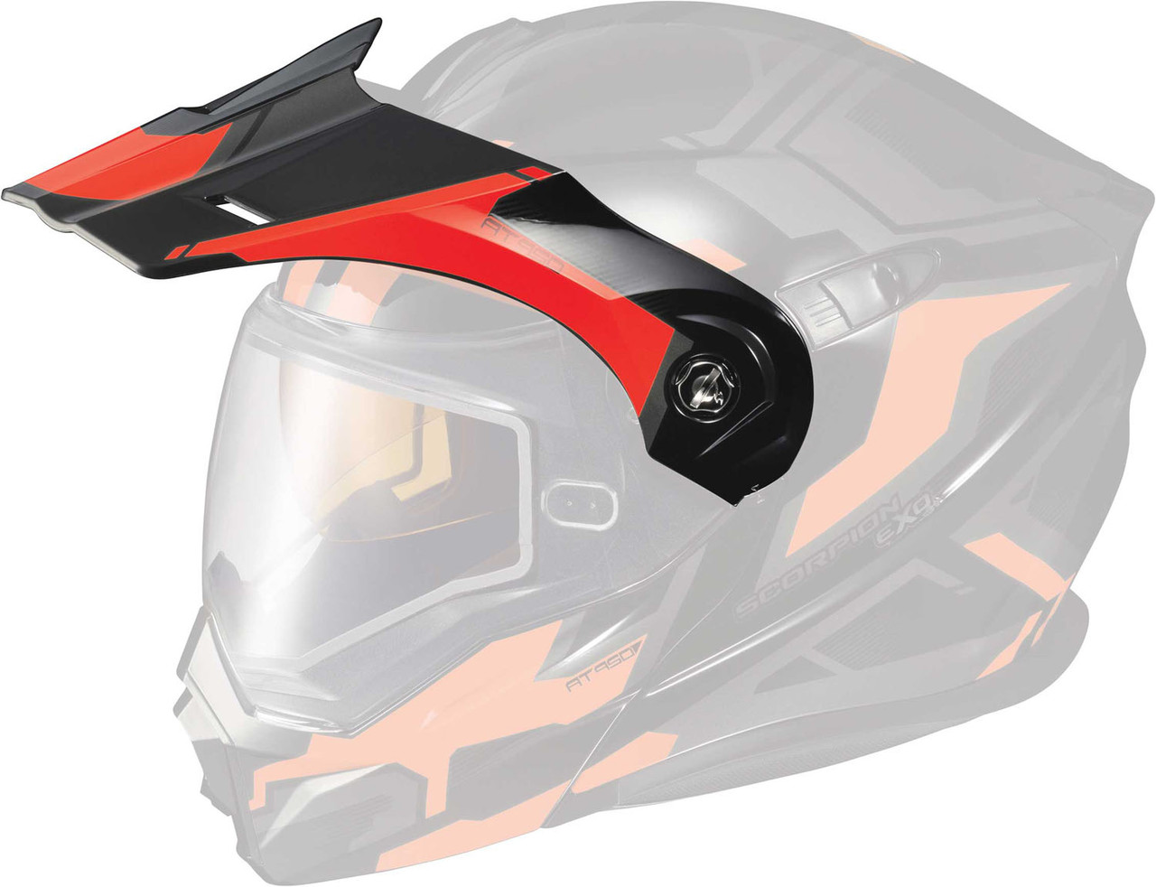 Scorpion EXO-At950 Helmet Peak Visor Ellwood Red
