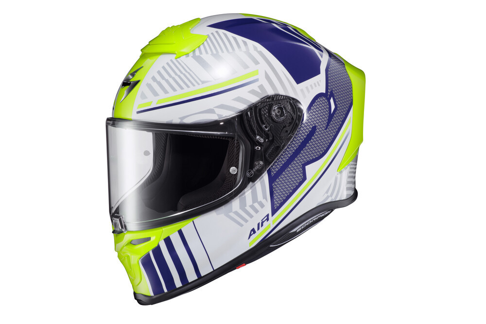 Scorpion EXO-R1 Air Full Face Helmet Juice White/Blue