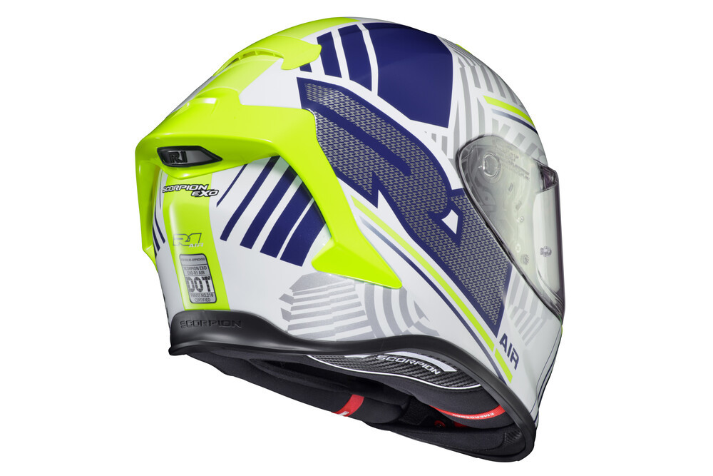 Scorpion EXO-R1 Air Full Face Helmet Juice White/Blue