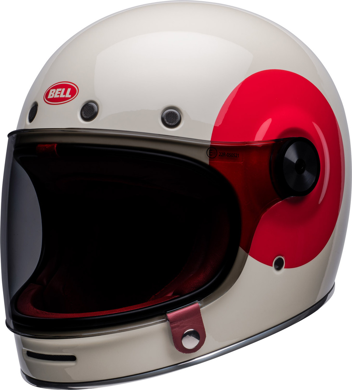 Bell Bullitt TT Gloss Vintage White Oxblood Helmet - Speed