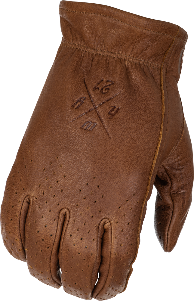 Highway 21 Louie Perforated Gloves Brown