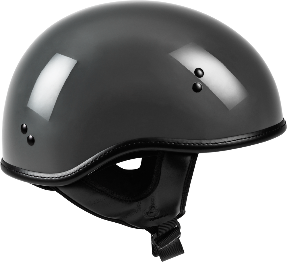 Highway 21 .357 Solid Half Helmet Grey