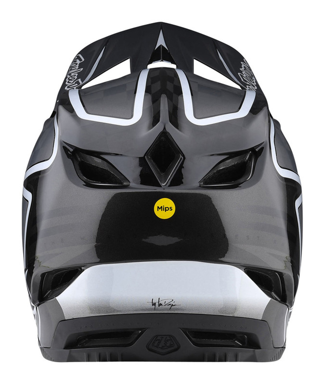 Troy Lee Designs D4 Carbon Helmet Lines Black Gray - Speed Addicts