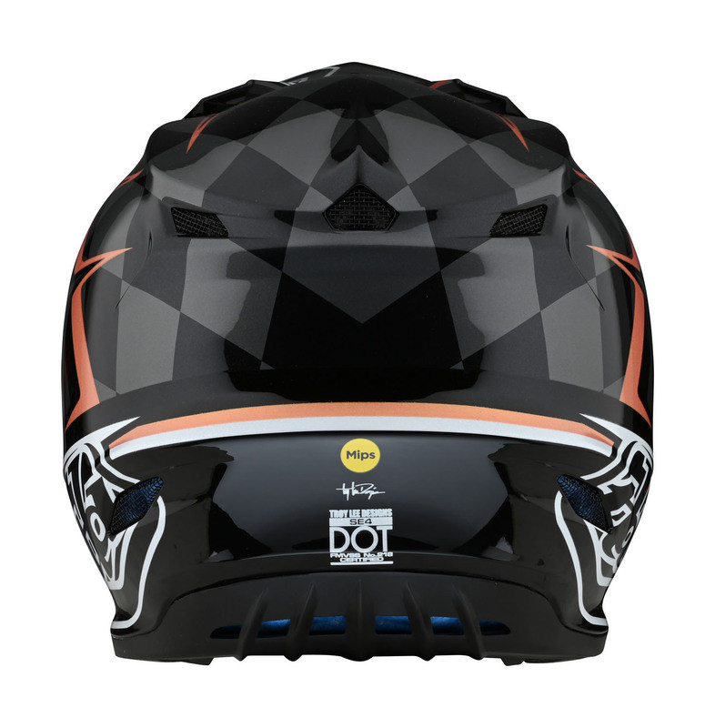 Troy Lee Designs Se4 Polyacrylite Helmet Warped Black Copper