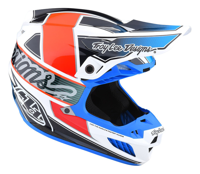 Troy Lee Designs Se5 Composite Helmet Team Orange Blue