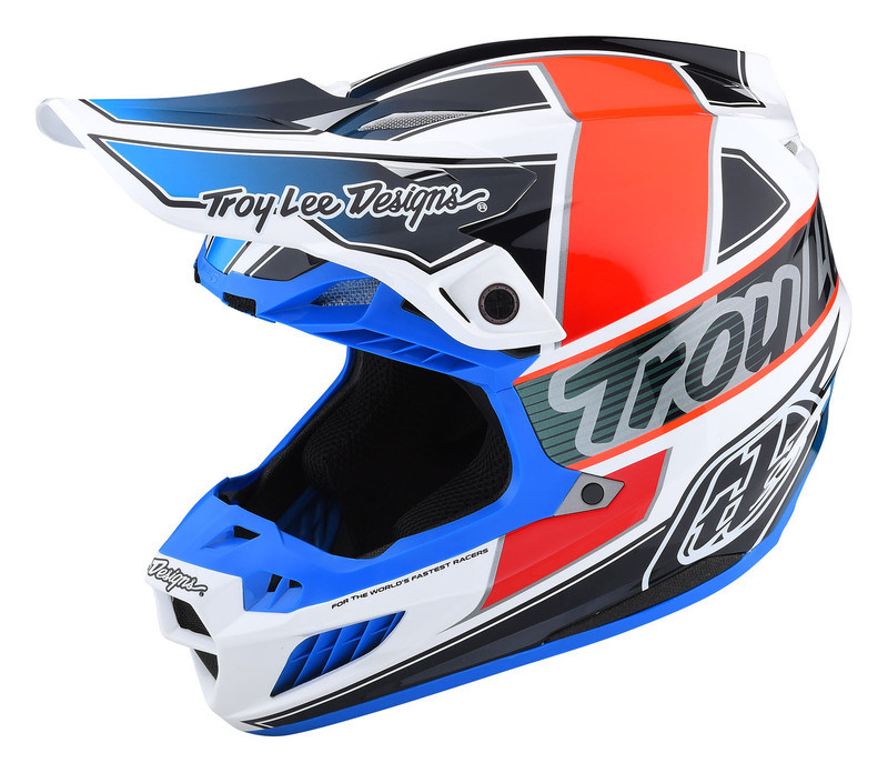 Troy Lee Designs Se5 Composite Helmet Team Orange Blue