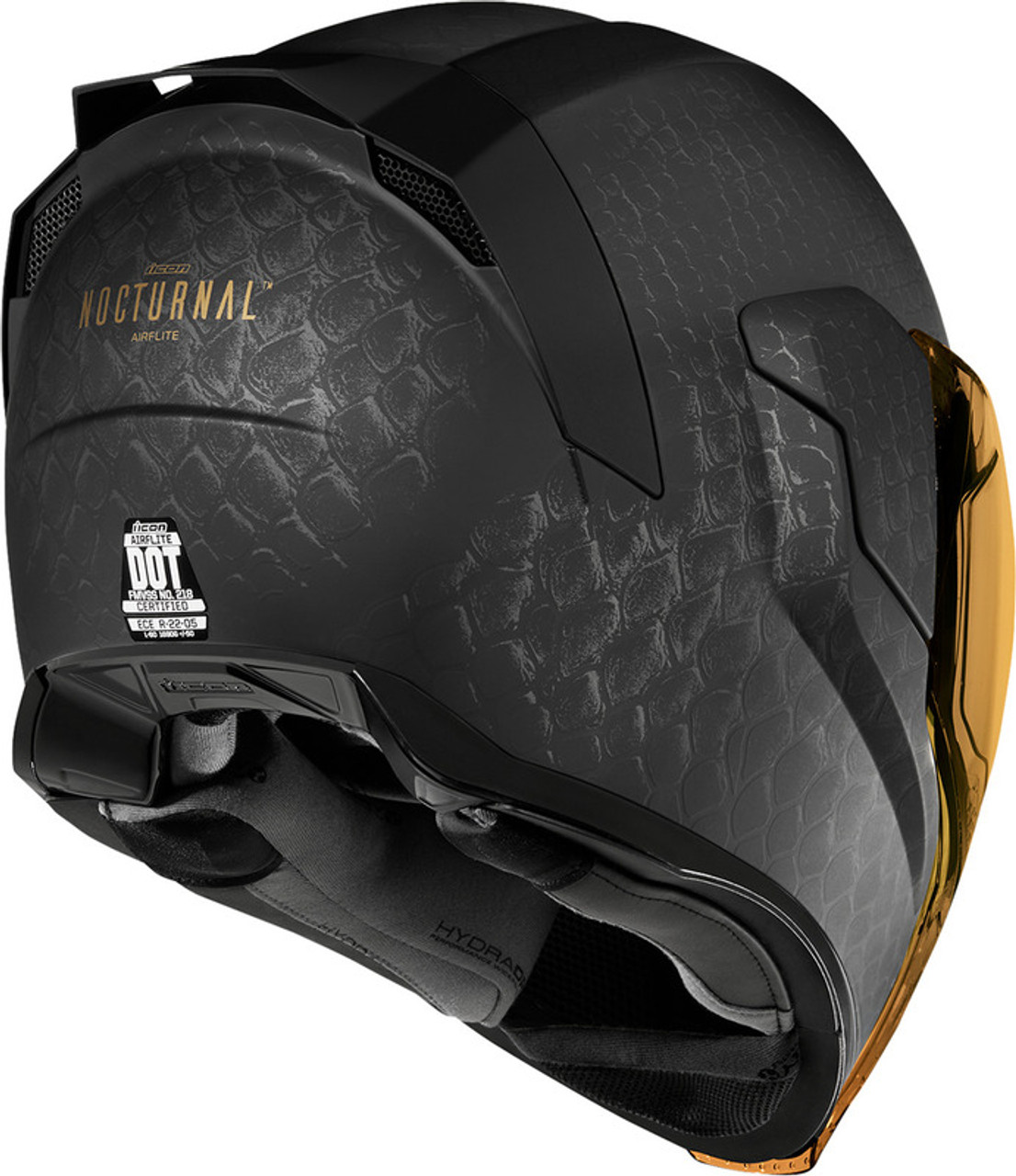 icon NOCTURNAL AIRFLITE サイズM〜L Icon Airflite Helmet Nocturnal Black - Speed Addicts