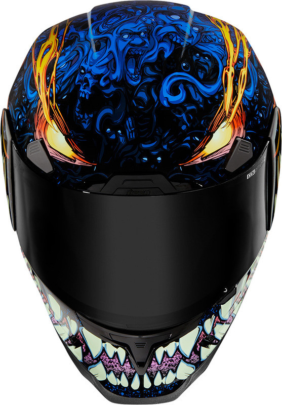 [交渉可] ICON AIRFRAME PRO SOUL FOOD XL Icon Airframe Pro Helmet Soul Food Blue - Speed Addicts
