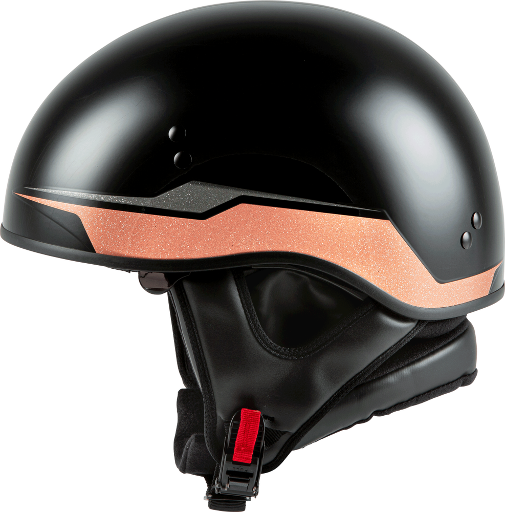 Gmax HH-65 Half Helmet Source Naked Black Copper