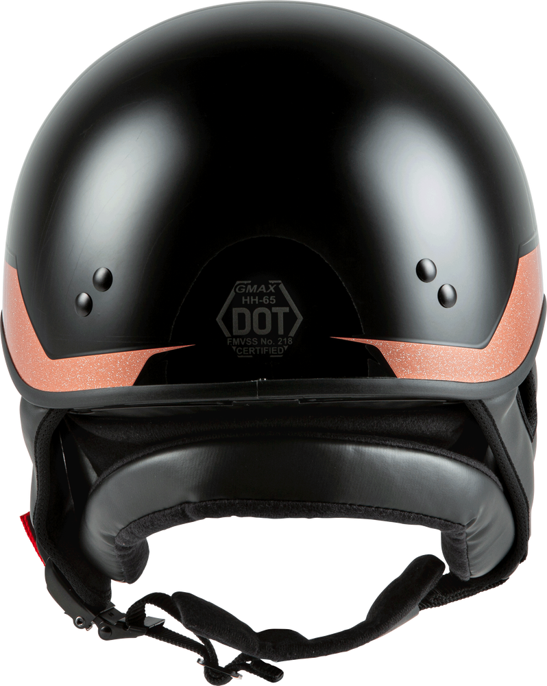 Gmax HH-65 Half Helmet Source Naked Black Copper