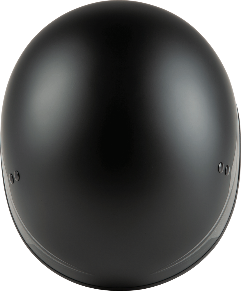 Gmax HH-65 Half Helmet Source Naked Matte Black Silver