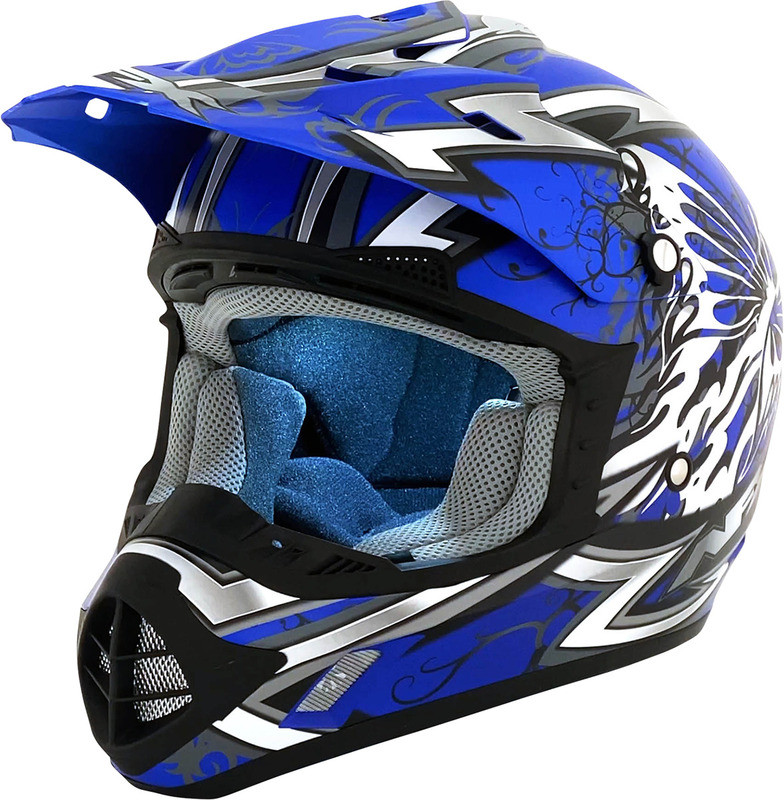 AFX FX-17 Butterfly Matte Blue Helmet