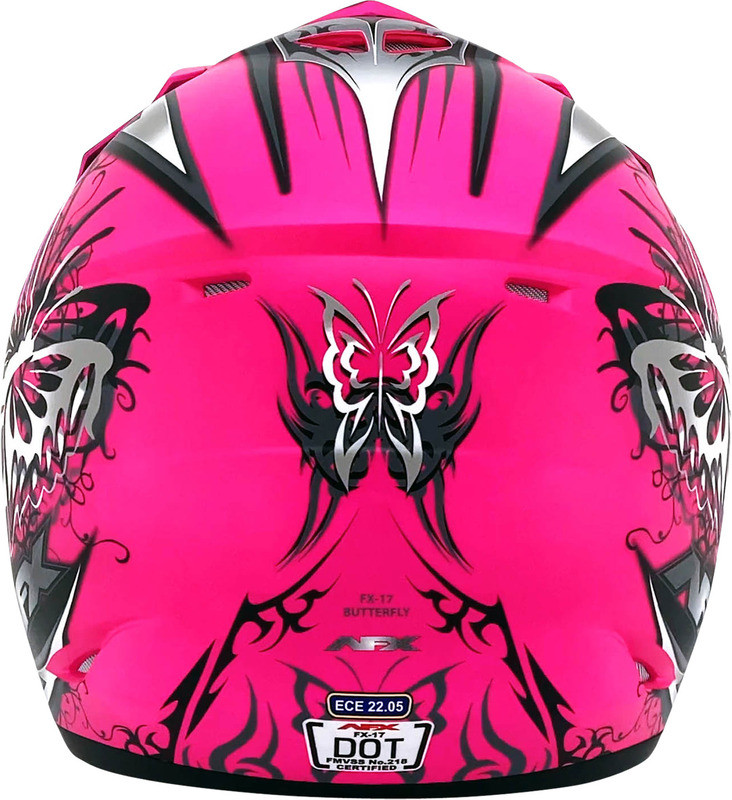 AFX FX-17 Butterfly Matte Hot Pink Helmet - Speed Addicts