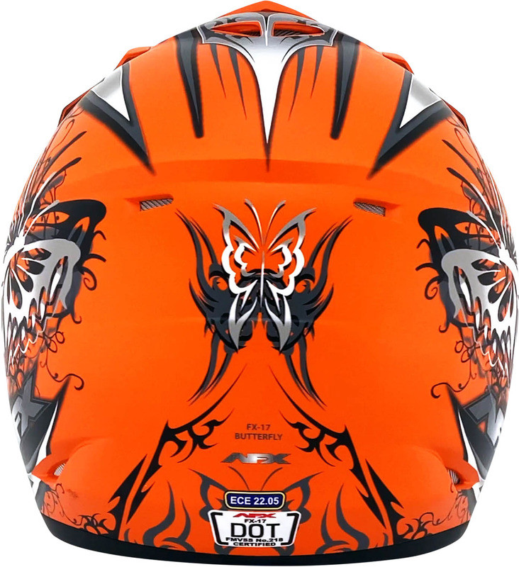 AFX FX-17Y Butterfly Matte Orange Helmet