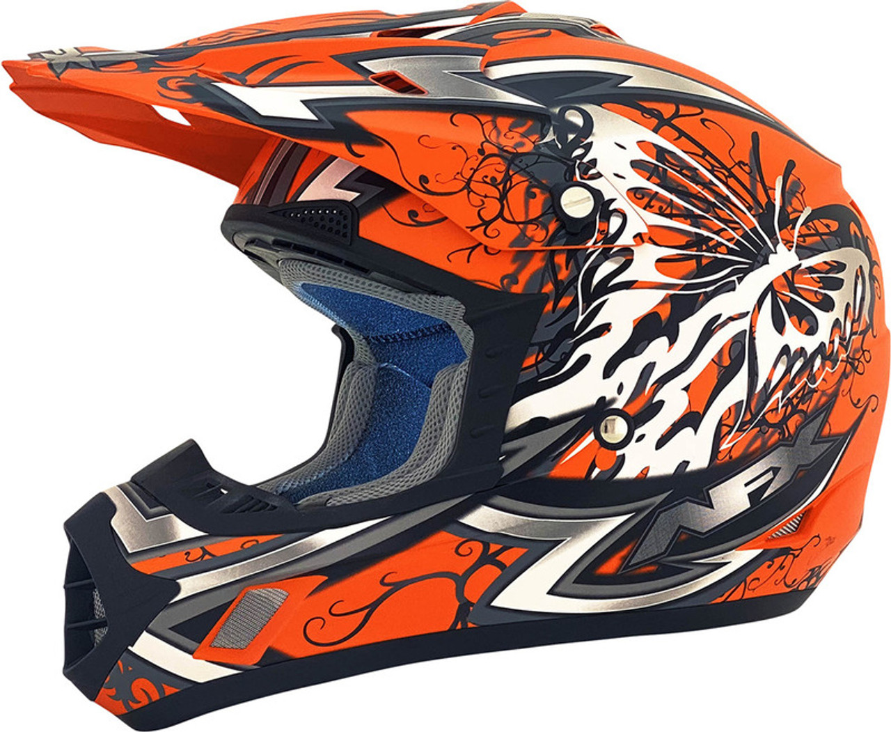AFX FX-17Y Butterfly Matte Orange Helmet