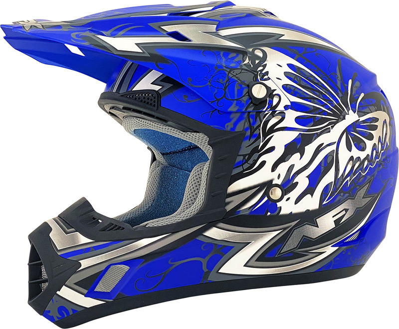 AFX FX-17Y Butterfly Matte Blue Helmet