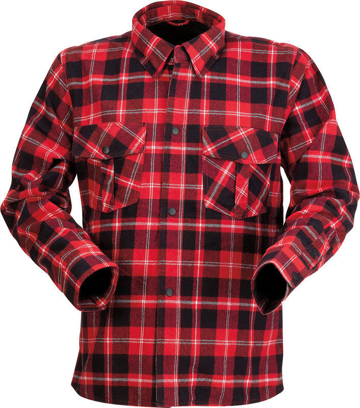 Z1R Duke Plaid Flannel Shirt Red Black