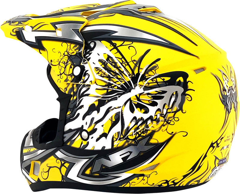 AFX FX-17Y Butterfly Matte Yellow Helmet