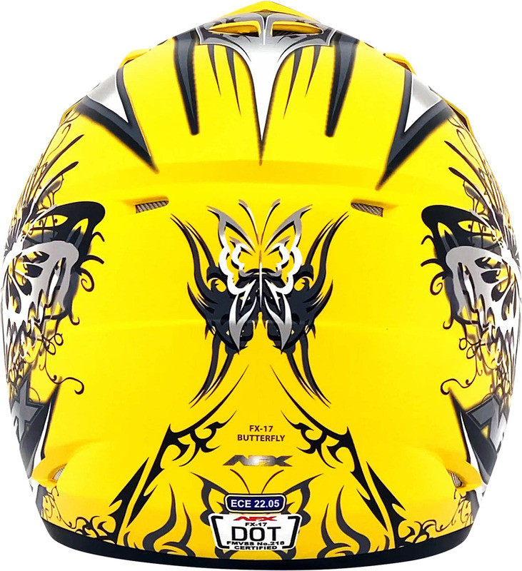 AFX FX-17Y Butterfly Matte Yellow Helmet
