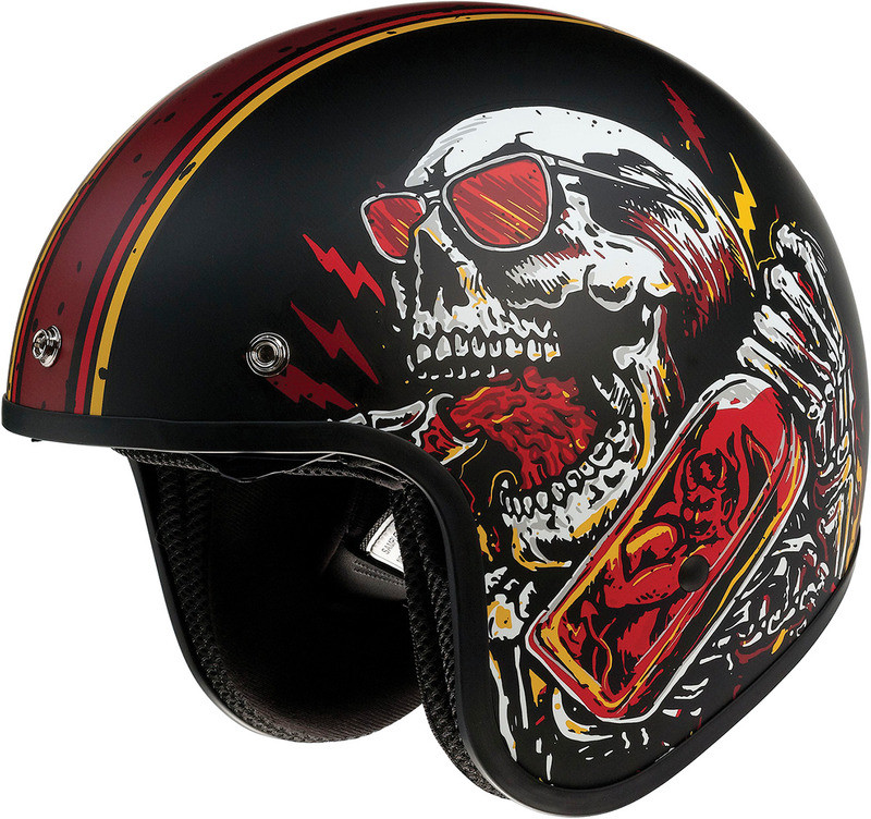 Z1R Saturn Helmet Devil Made Me Black Red