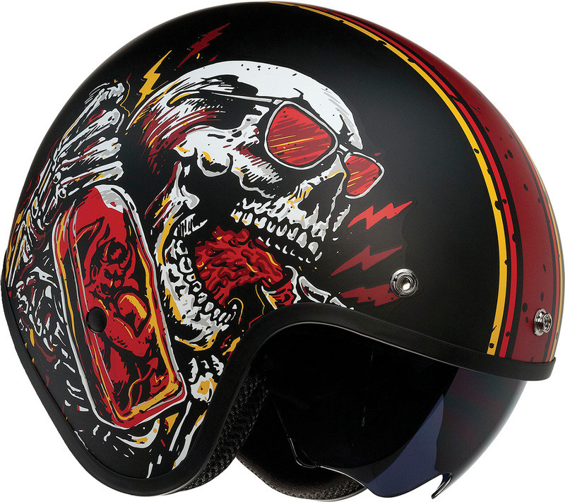 Z1R Saturn Helmet Devil Made Me Black Red