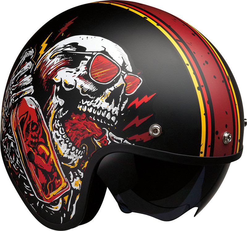 Z1R Saturn Helmet Devil Made Me Black Red