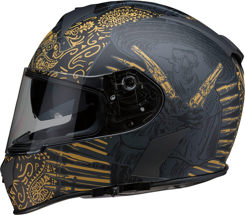 Z1R Warrant Helmet Sombrero Black Gold - Speed Addicts